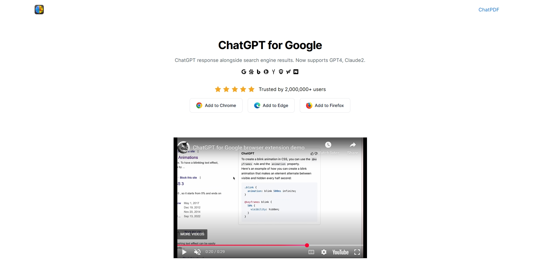 ChatGPT for Google